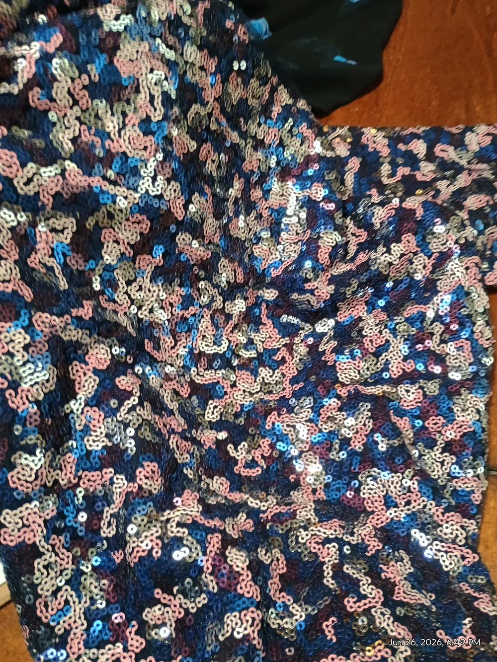 GAP Kids Navy Sequin Dress with Pink & Blue Accents